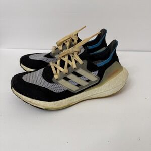 Adidas Ultraboost 21 Shoes Womens Size 7.5 Black Running Athletic Sneakers